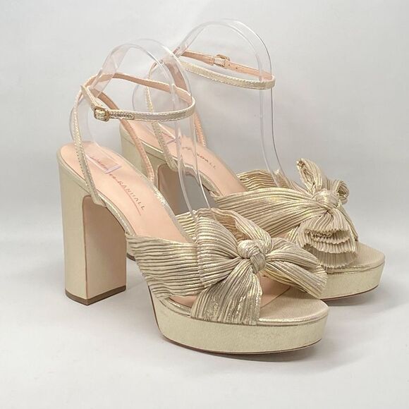 Loeffler Randall Natalia Pleated Platform Sandals size 10 - Picture 3 of 13